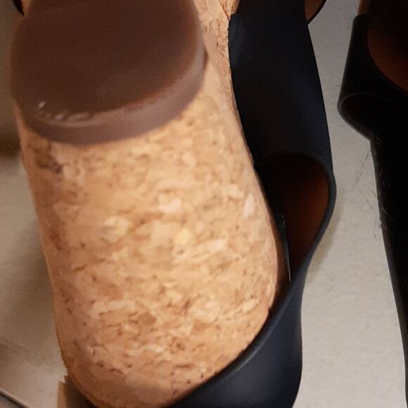 Womans Cushioned Air  Padded Insoles  Blue Strap Cork  Wedge Sandals Sho… - Picture 10 of 10